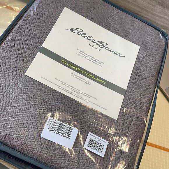 Eddie Bauer mushroom Cotton Blanket. Queen.NEW💕 - Picture 4 of 4